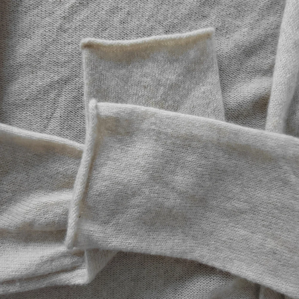 Hayden 100% Cashmere Waterfall Drapey Oatmeal Cream Ultra Light Cardigan - Picture 4 of 4